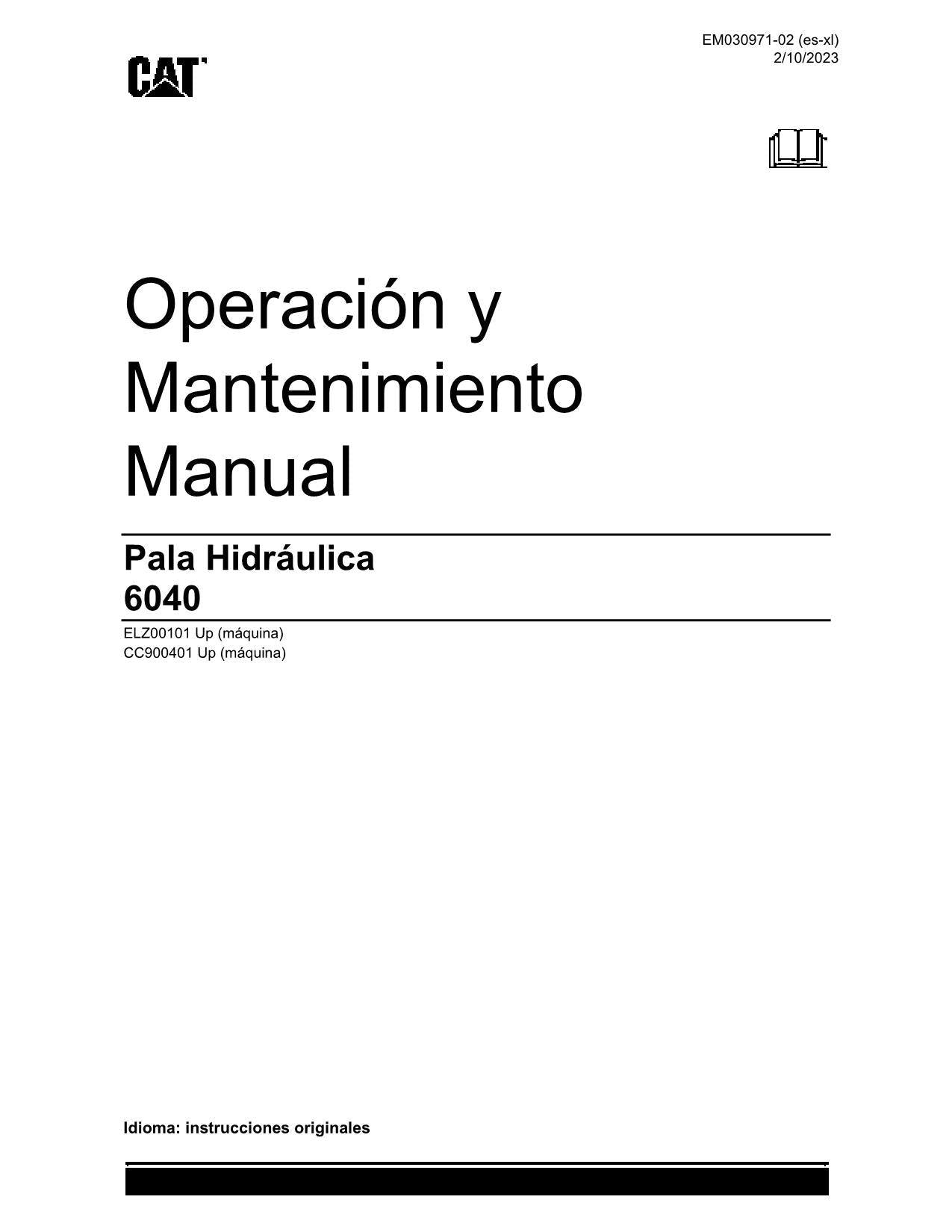 Caterpillar 6040 Pala Hidráulica Manual de Operación y Mantenimiento Español
