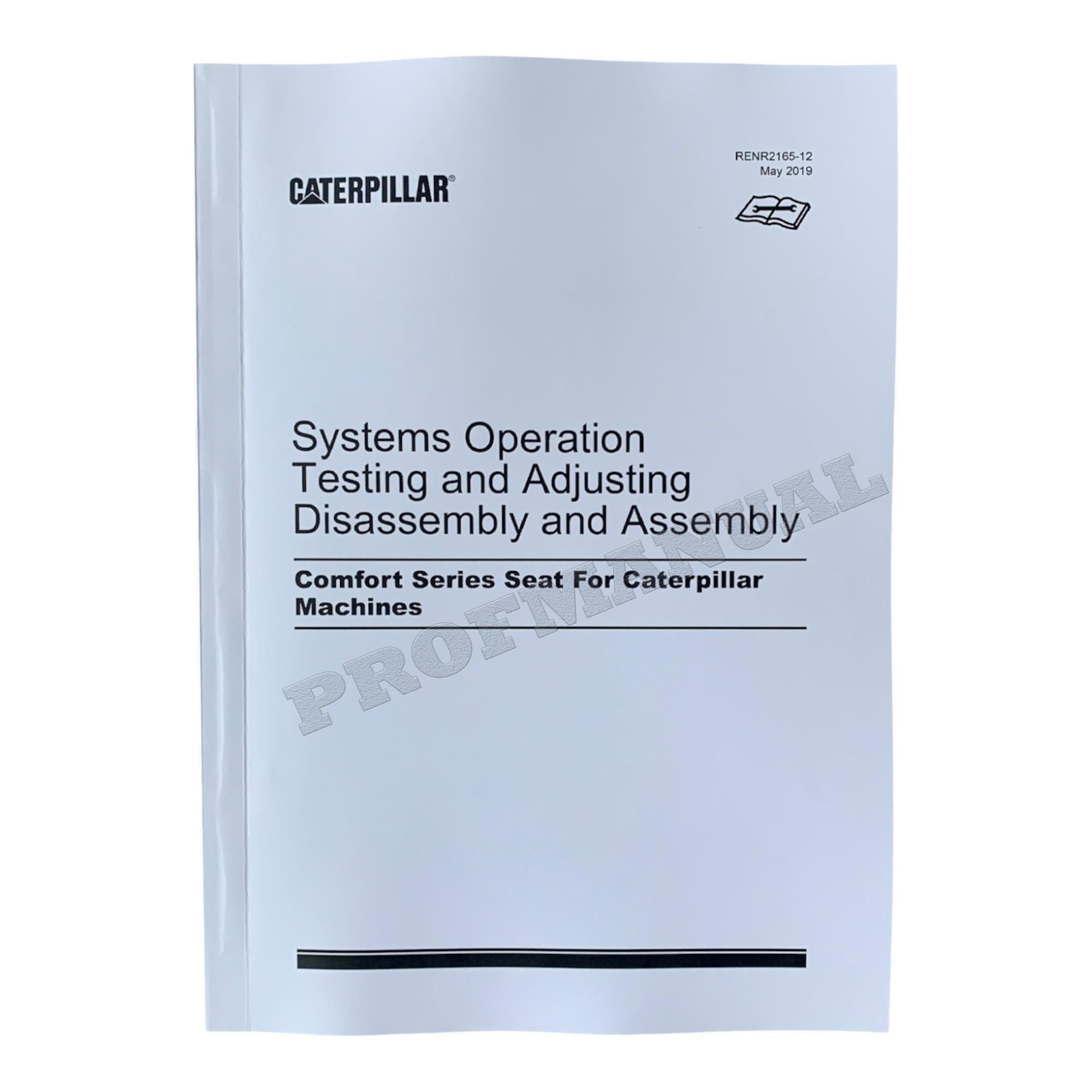 Caterpillar Cat Comfort Series Seat Machine Disassembly Assembly Manual