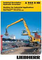 Liebherr A944 B-HD LITRONIC Excavator Operators manual