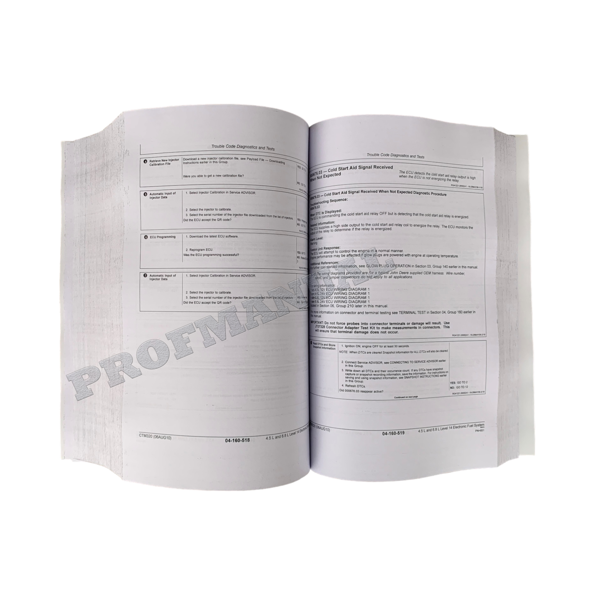 Manual de servicio del sistema de combustible del motor diésel John Deere 4045-6068