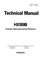 Hitachi HX99B Crawler Aerial Platform Test Troubleshooting Service Manual Schemes