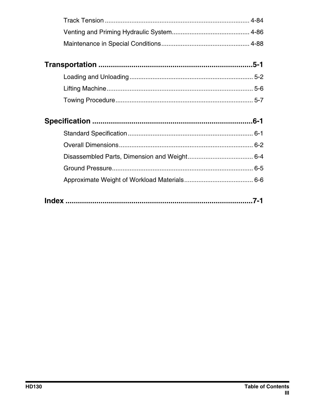 Hyundai HD130 DOZER Operators Maintenance Manual