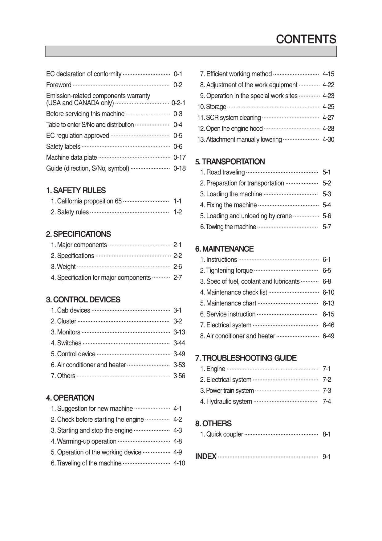 Manual de mantenimiento del operador de la cargadora de ruedas Hyundai HL955TM