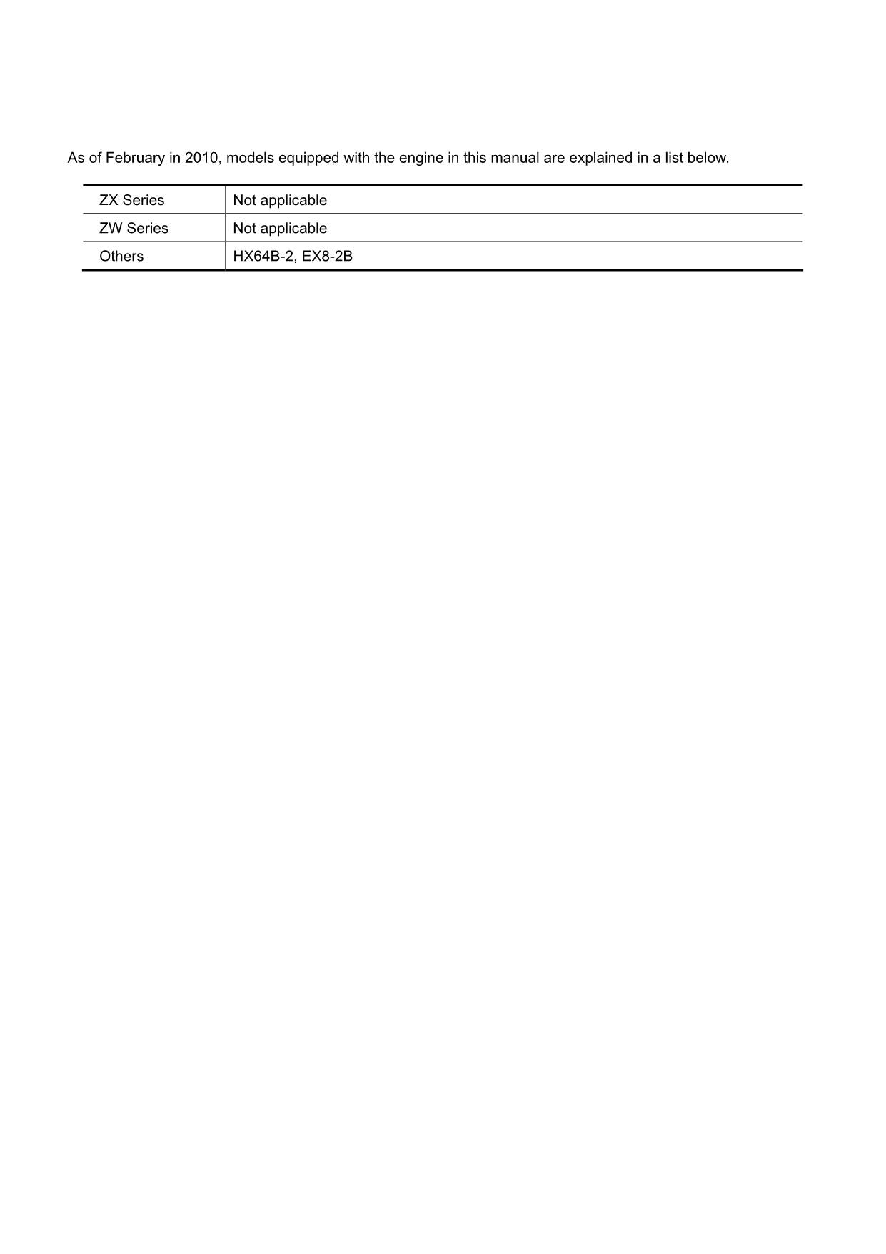 Hitachi HX64B-2 EX8-2B 68mm stroke series Engine Service manual
