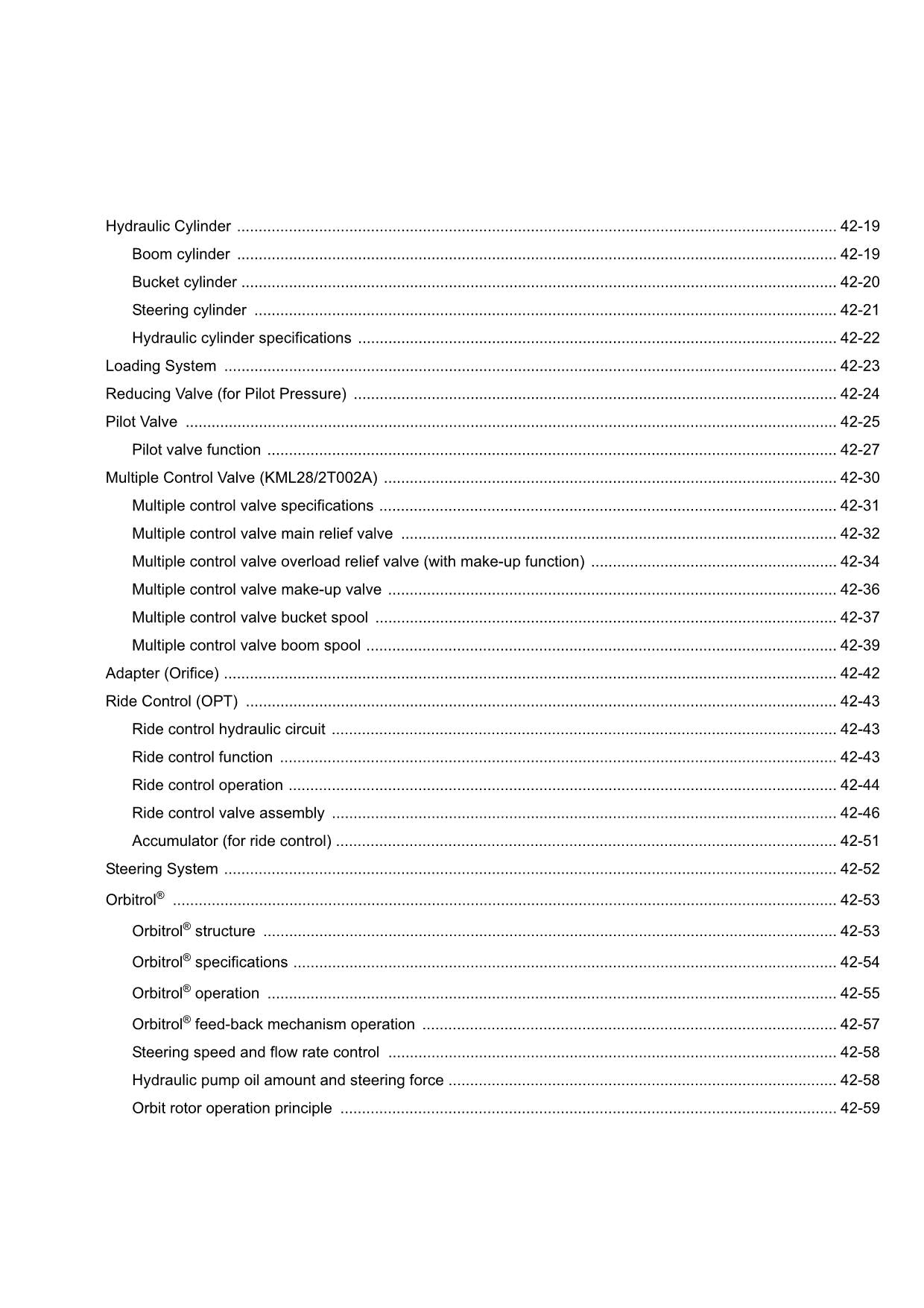 Hitachi ZW250-G Wheel Loader Technical Manual Operational Principle