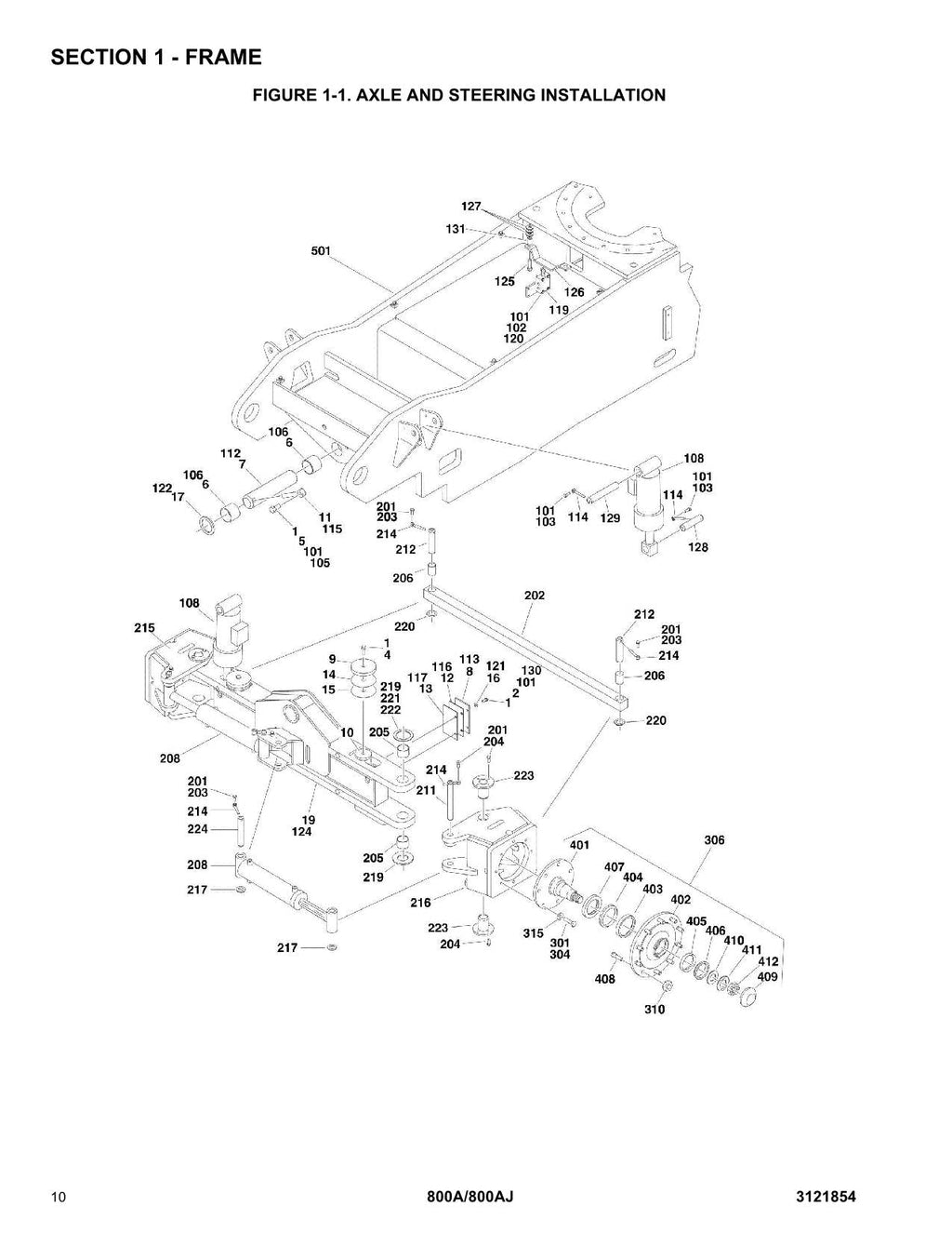 JLG 800A 800AJ Boom Lift Parts Catalog Hard Copy Manual