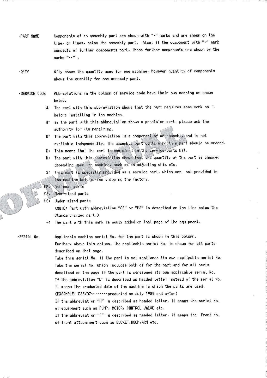 HITACHI UH043 Excavator Parts Catalog Manual EP119-1-2