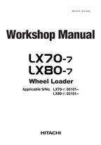 Hitachi LX70-7 LX80-7 Wheel Loader Workshop Manual SN 05101-up 02101-up