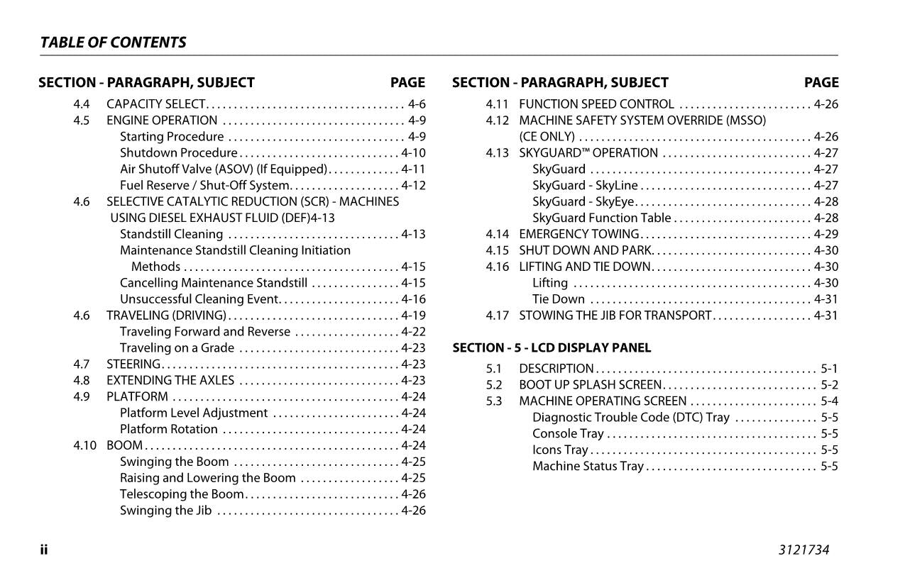 JLG 1500AJP Boom Lift Maintenance Operation Operators Manual 3121734