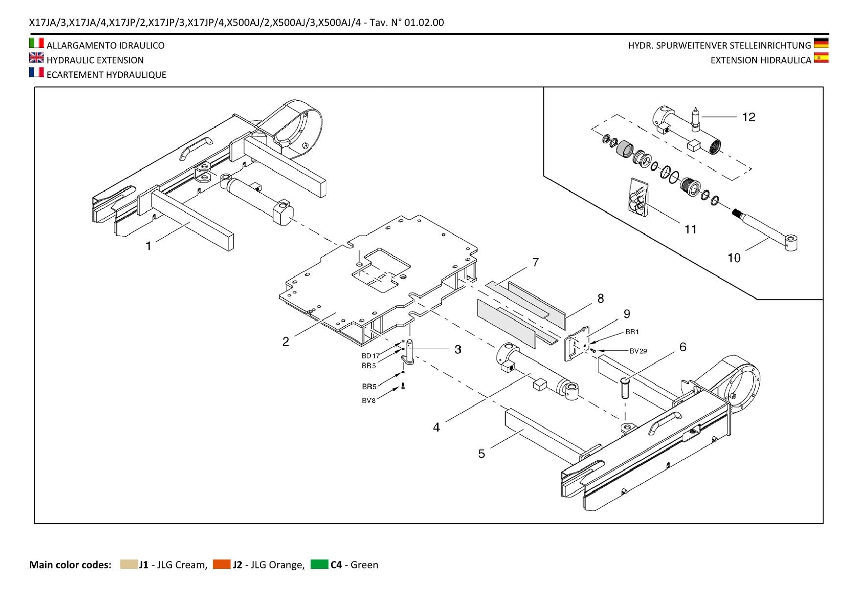 Catálogo de piezas de la excavadora compacta JLG GEN 2 X17JP GEN 2 X500AJ Manual en varios idiomas