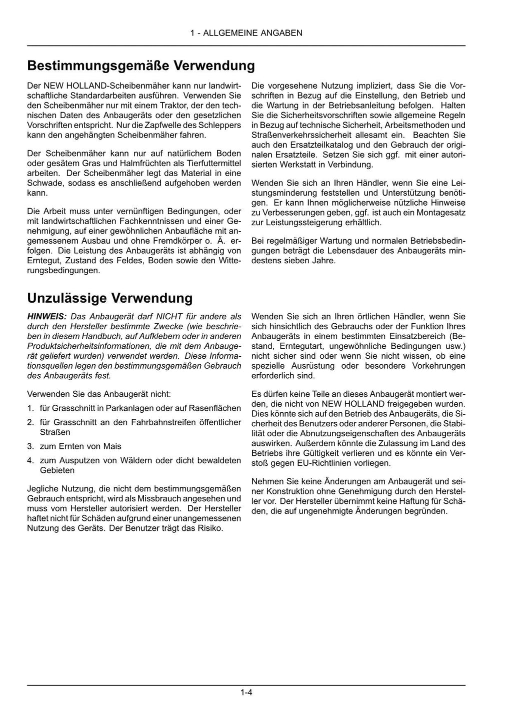 New Holland DuraDisc F300 Betriebsanleitung