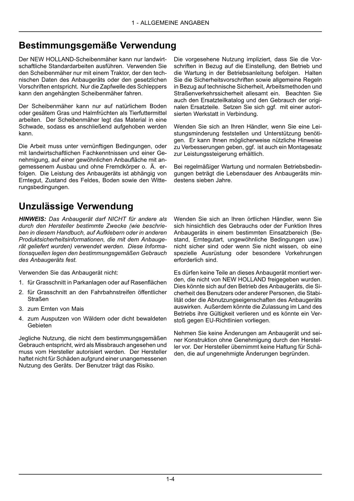 New Holland DuraDisc F300 Betriebsanleitung