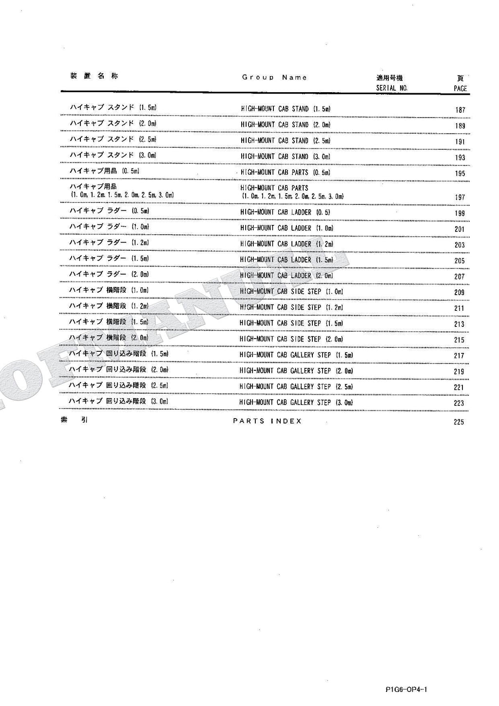 Manual del catálogo de piezas de la excavadora de cabina alta fija HITACHI ZX600 ZX800