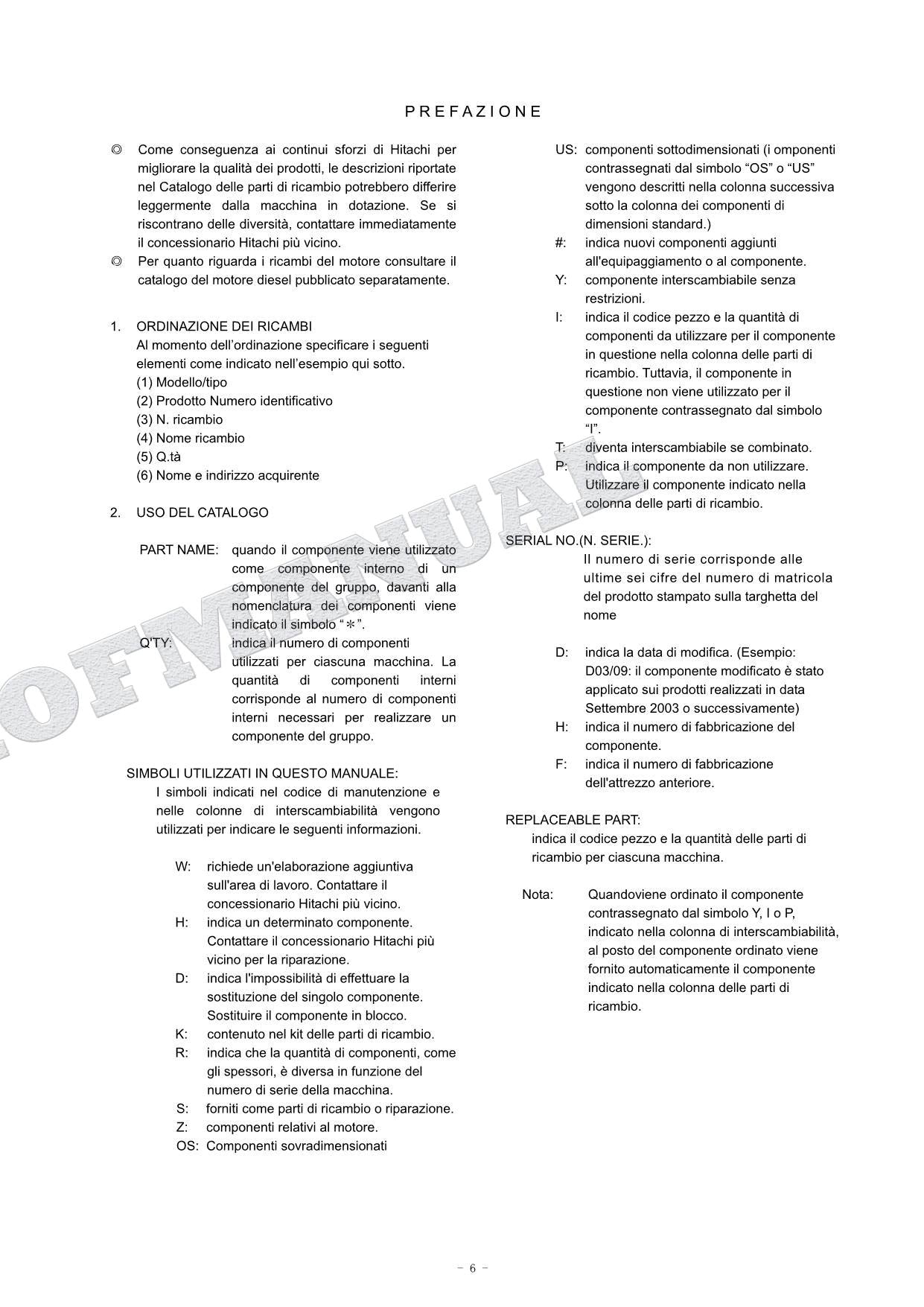 HITACHI ZAXIS ZX130-5A Excavator Parts Catalog Manual SN 090001-