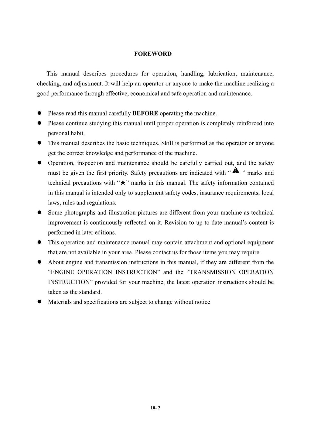 Hyundai HG220 MOTOR GRADER Operators Maintenance Manual