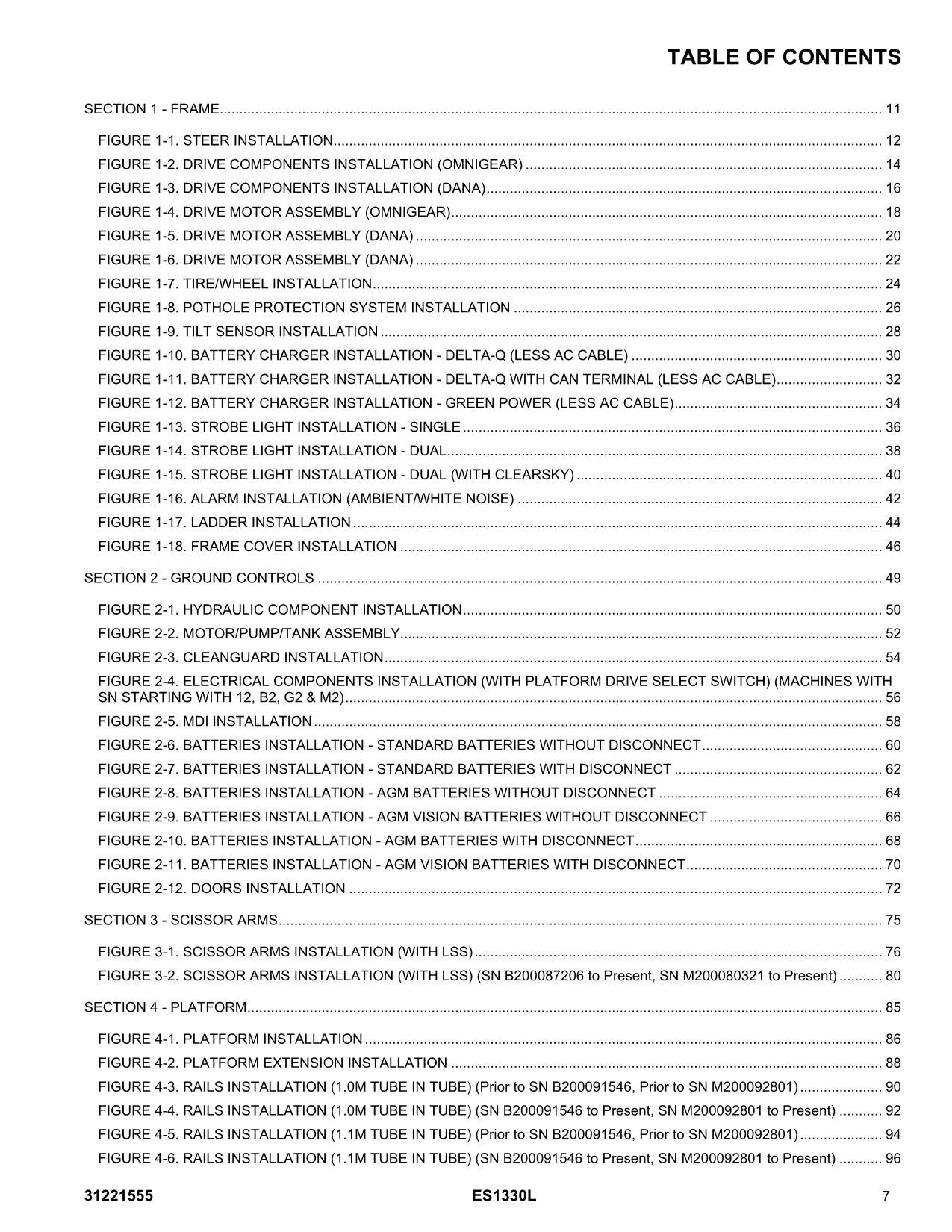 Catálogo de piezas del elevador de tijera JLG ES1330L Manual en papel