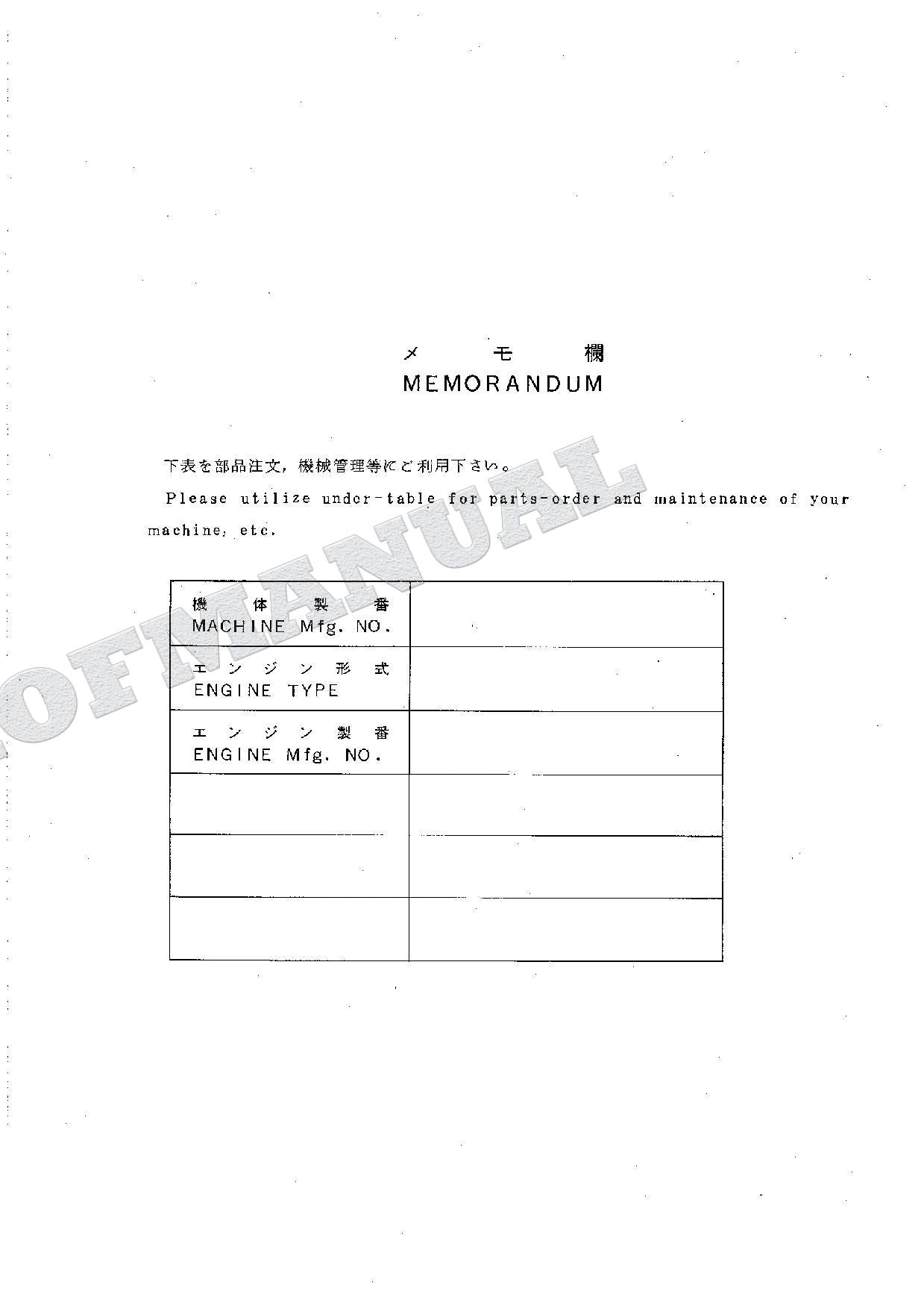 HITACHI EX120-5Z Special Specification Excavator Parts Catalog Manual