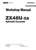 Manual de servicio y reparación de la excavadora Hitachi ZX48U-5A