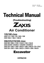 HITACHI ZX270 ZX330 Air Condit Excavator Troubleshoot Schematic Technical Manual