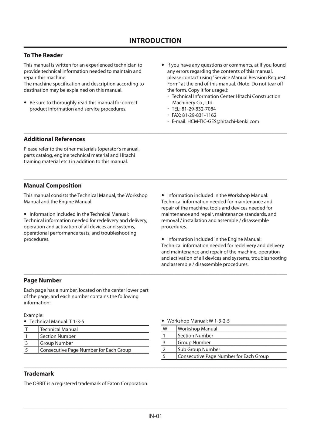 Hitachi ZX17U-5A Excavator Service Manual with Schemes TABA90-EN-00