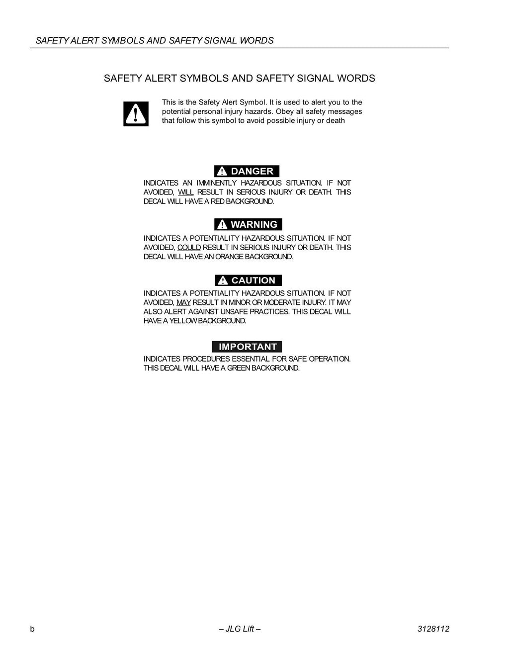 Manual de servicio y operación de accesorios JLG Easy-Cladder Plus