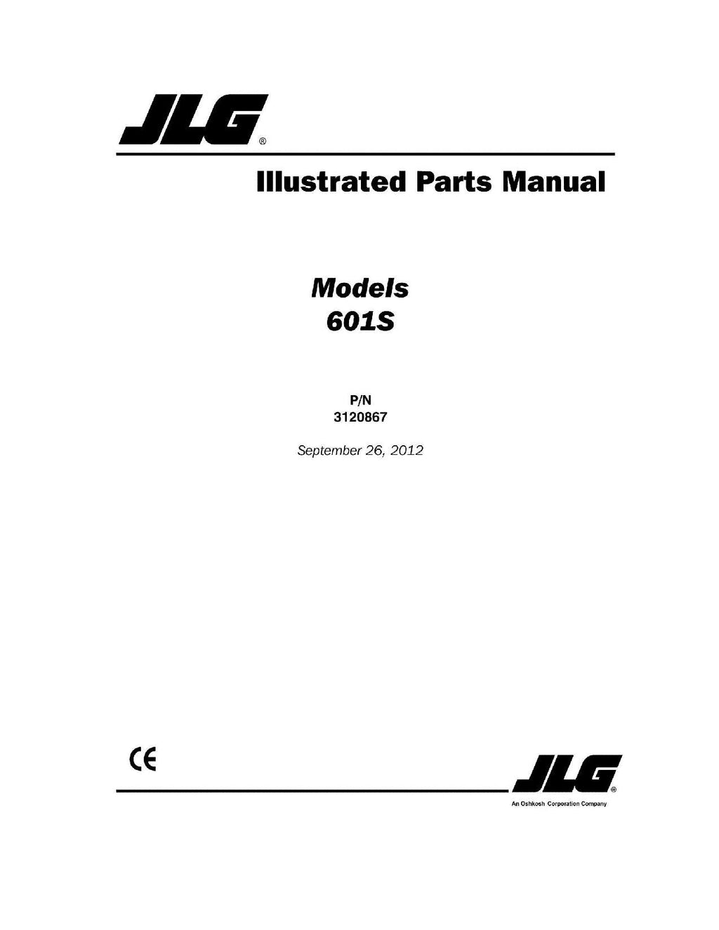 Manual del catálogo de piezas del elevador de pluma JLG 601S