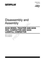 Manual de servicio de desmontaje y montaje del compactador Caterpillar 824G TRACTOR 825G 826G