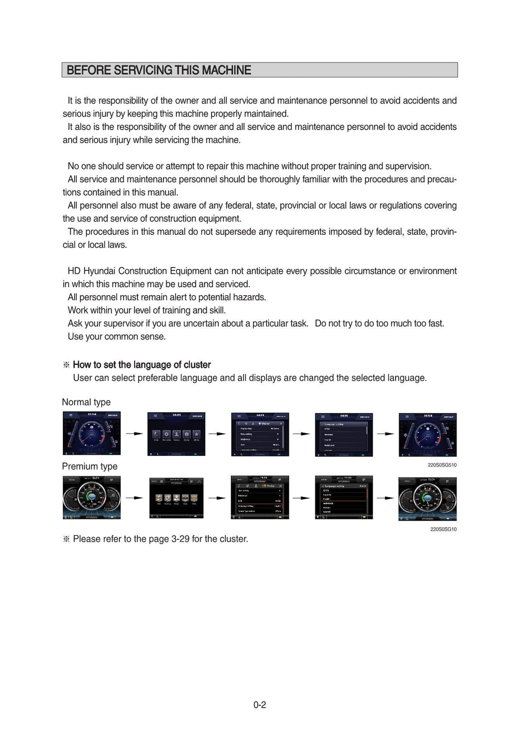 Hyundai HX225S L CRAWLER EXCAVATOR Operators Maintenance Manual