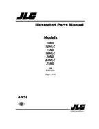 JLG 10ML 12MLC 15ML 18MLC 20ML 24MLC 25ML Vertical Mast Parts Catalog Manual