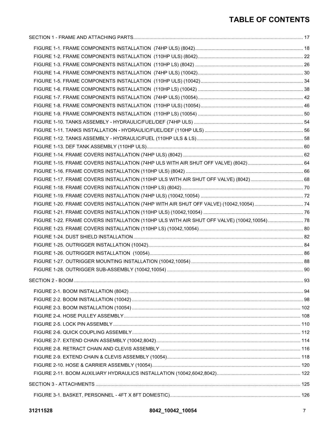 SKYTRAK 10042 10054 8042 Telehandler Parts Catalog Manual