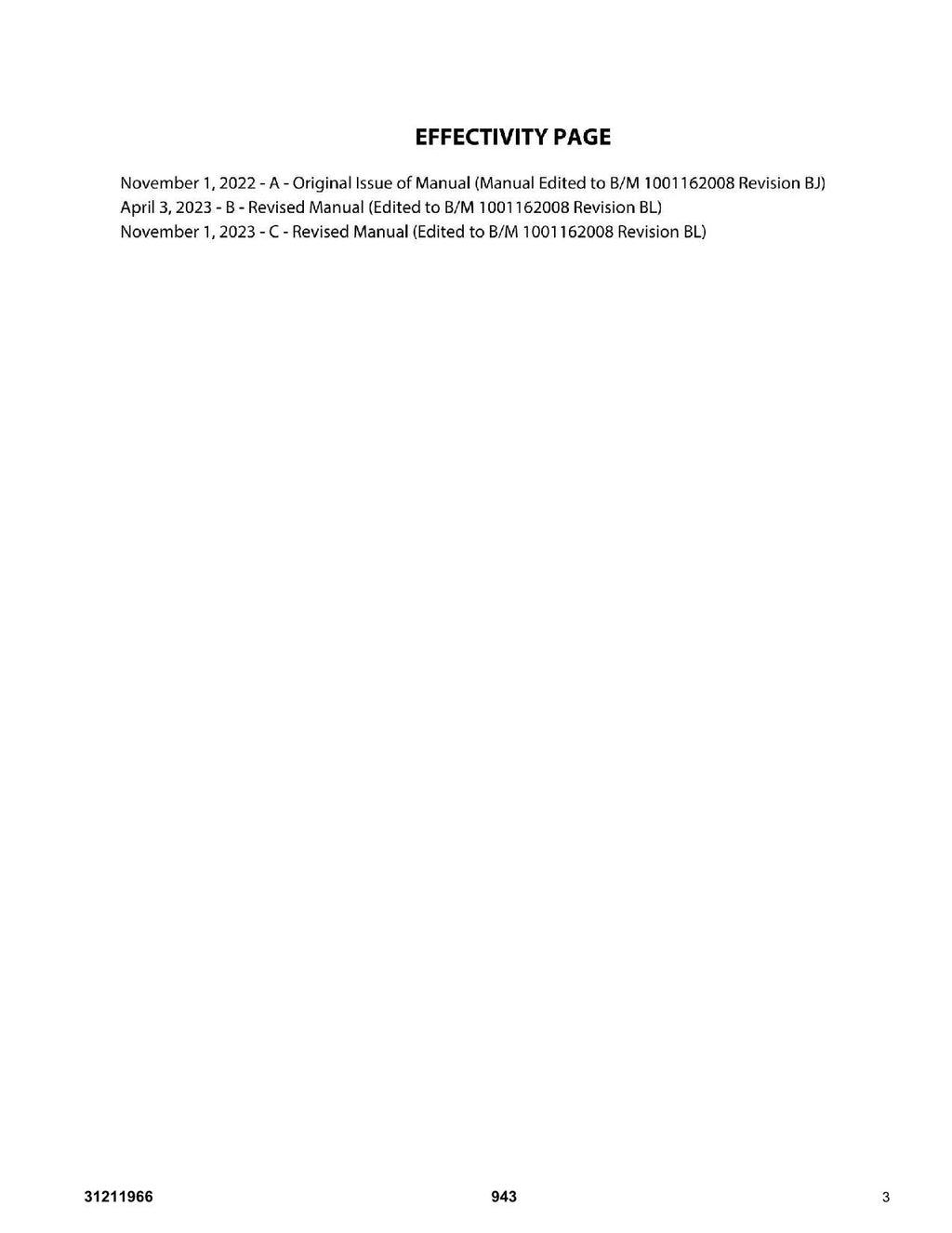 JLG  943 Telehandler  Parts Catalog Manual