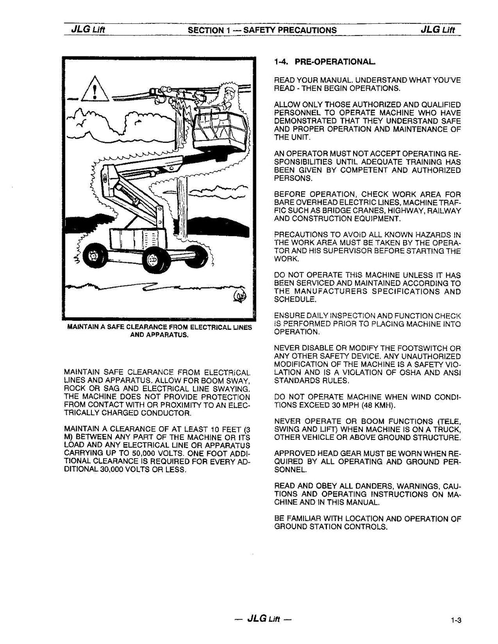Manual del operador de mantenimiento y operación de la plataforma elevadora JLG 45HA