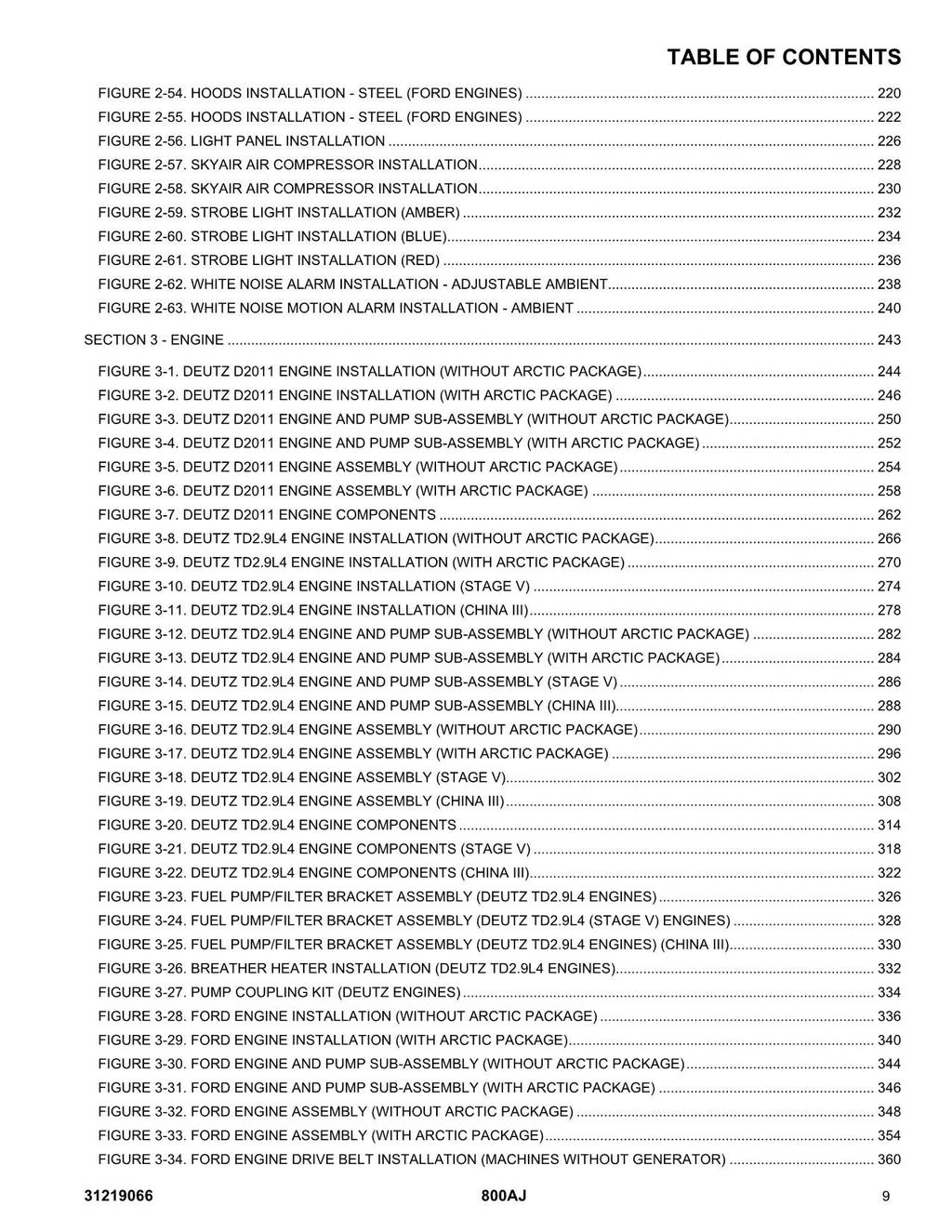 Manual del catálogo de piezas del elevador de pluma JLG 800AJ