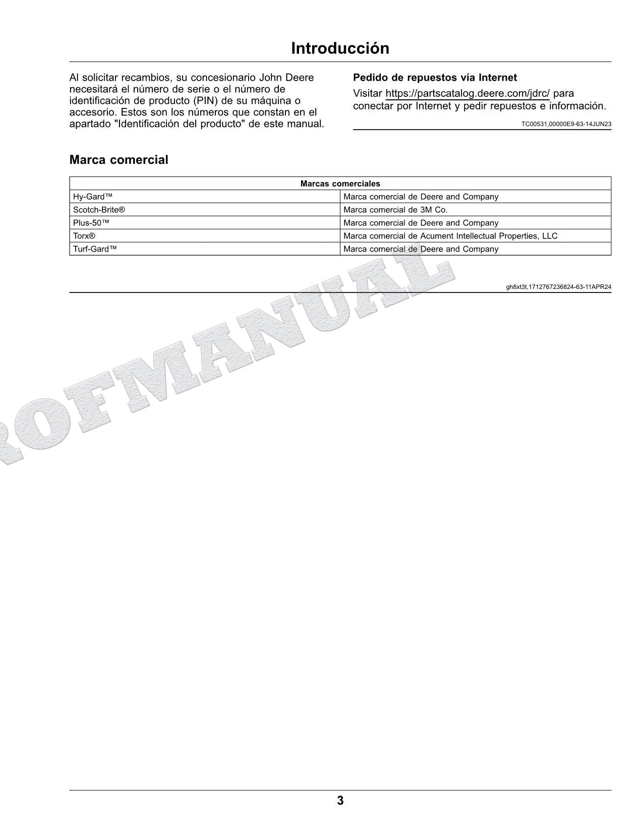 John Deere XUV560E XUV560E S4 cocodrilo Manual del Operador Español SN 080001-