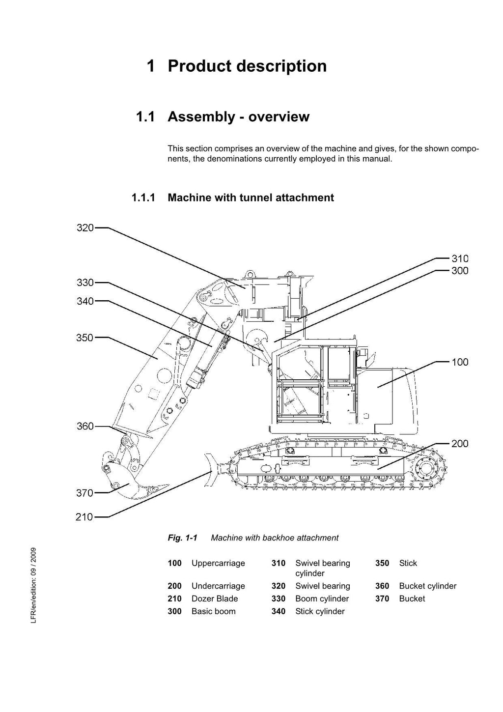 Liebherr R924 Compact-Tunnel Excavator Operators manual serial 21909