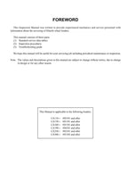 Hitachi LX160-7 LX190-7 LX230-7 LX300-7 LX360E Loader Inspection Manual