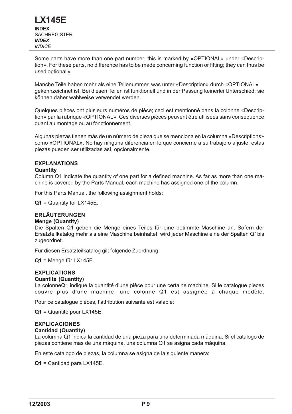 Hitachi LX145E Wheel Loader Parts Catalog Manual SN 391F1001-up