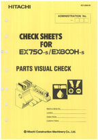 HITACHI EX750-5 EX800H-5 EXCAVATOR SERVICE MANUAL KO20800