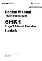 Hitachi 6HK1 V STAGE V Operat Troubleshoot Engine Service Manual Schemes ETDD750