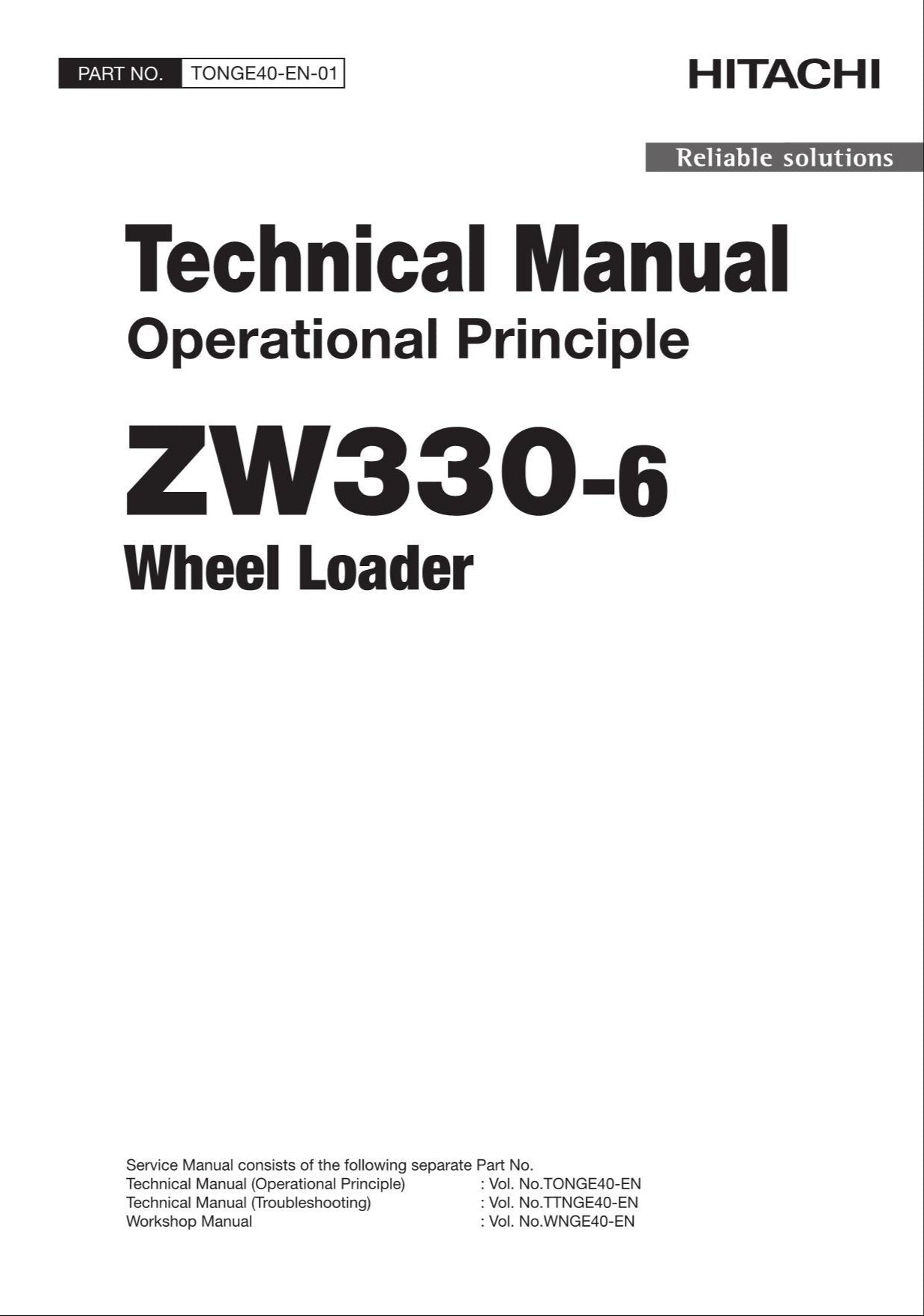 Hitachi ZW330-6 Wheel Loader Technical Manual Operational Principle