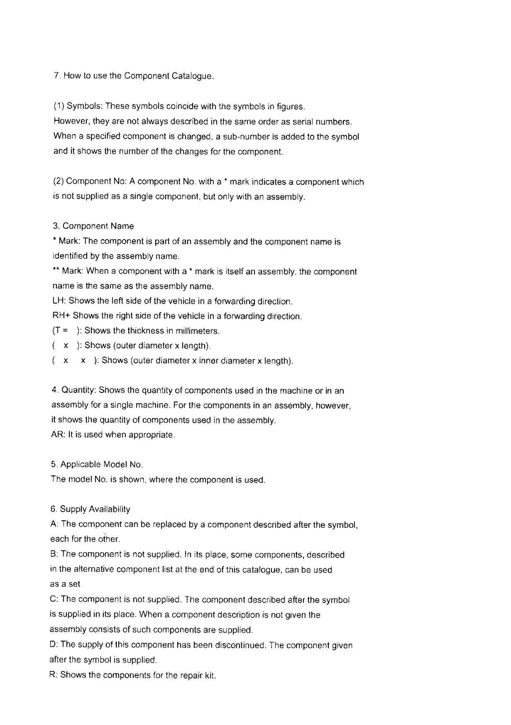 Hitachi LX20-7 LX30-7 LX40-7 Wheel Loader Parts Catalog Manual SN 001001-up