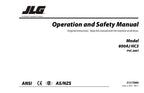 JLG 800AJ HC3 Boom Lift Maintenance Operation Operators Manual 31215886