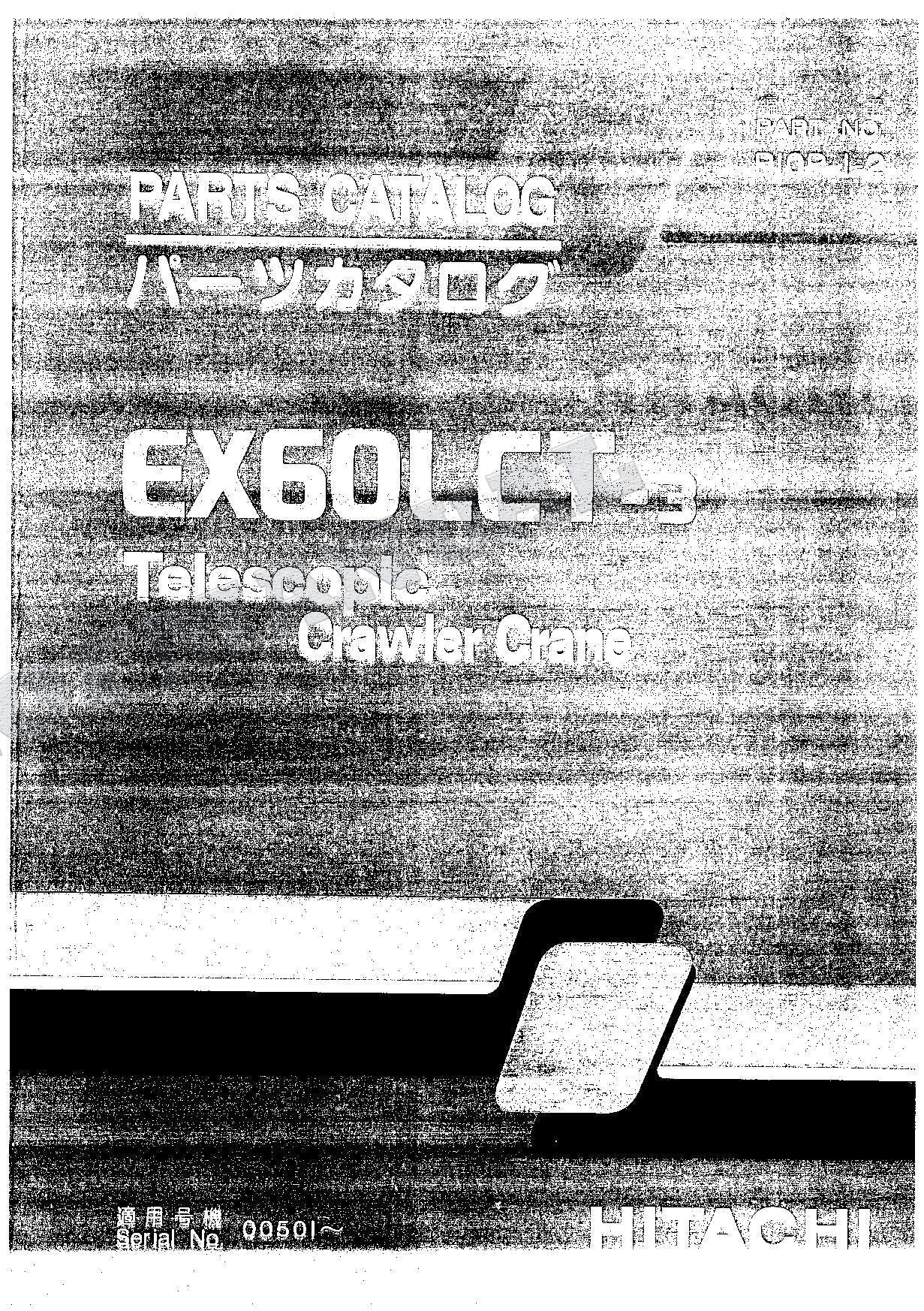 HITACHI EX60LCT-3 Telescopic Crawler Crane Parts Catalog Manual