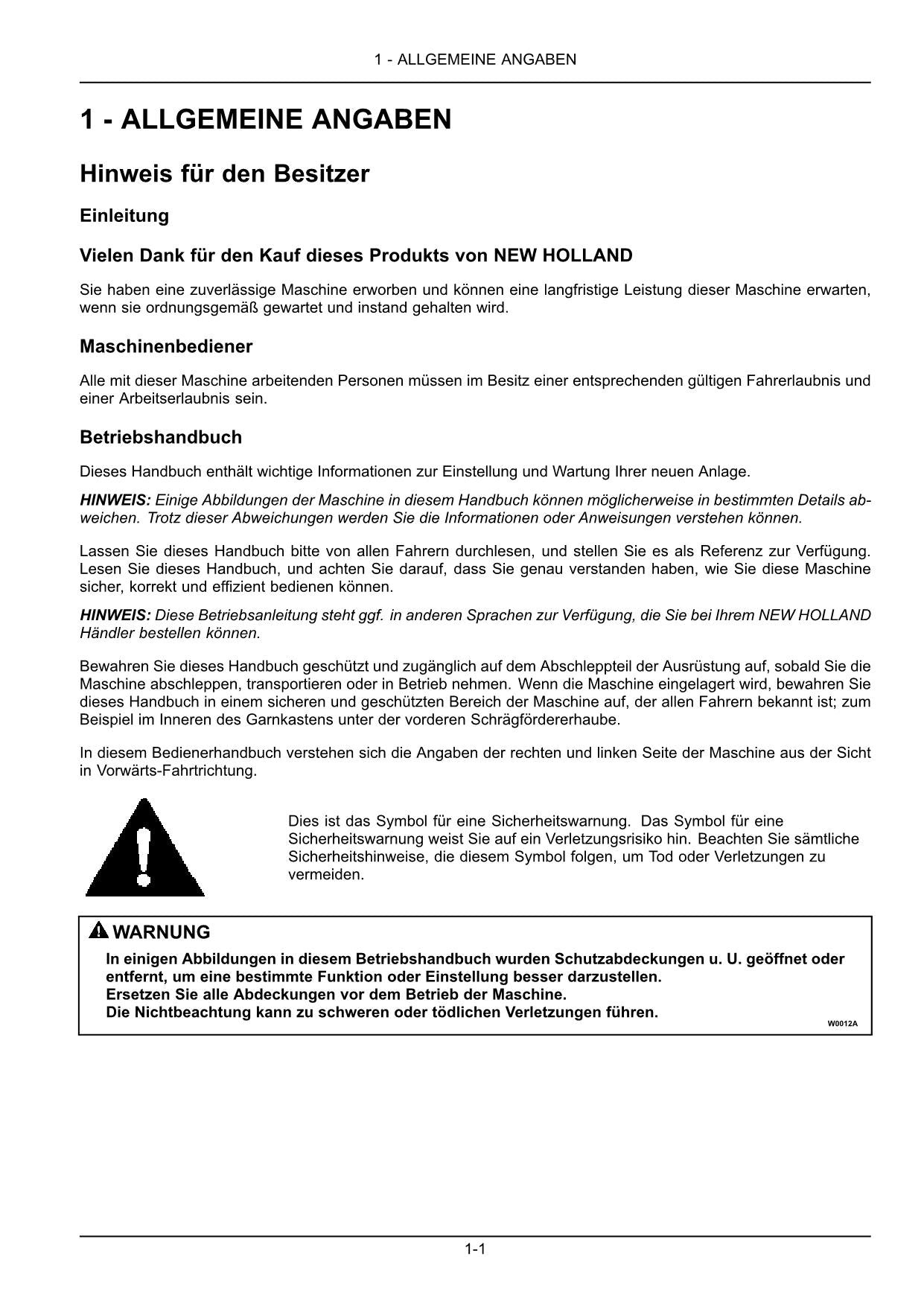 New Holland BC5060 BC5070 Quaderballenpresse Betriebsanleitung 91710162