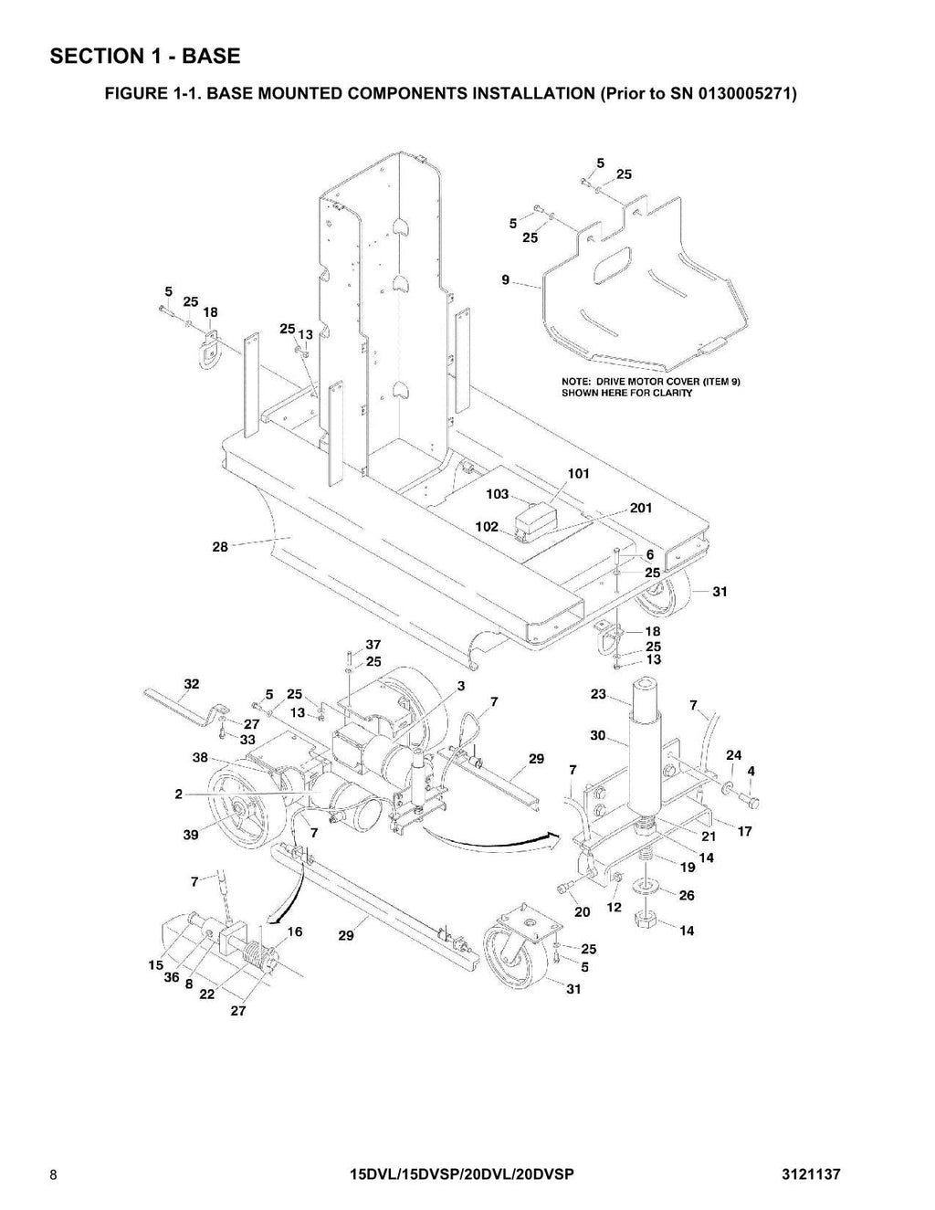 JLG 15DVL 15DVSP 20DVL 20DVSP Vertical Mast Parts Catalog Manual 3121137