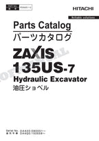 HITACHI ZAXIS ZX135US-7 OCEANIA Spec Excavator Parts Catalog Manual