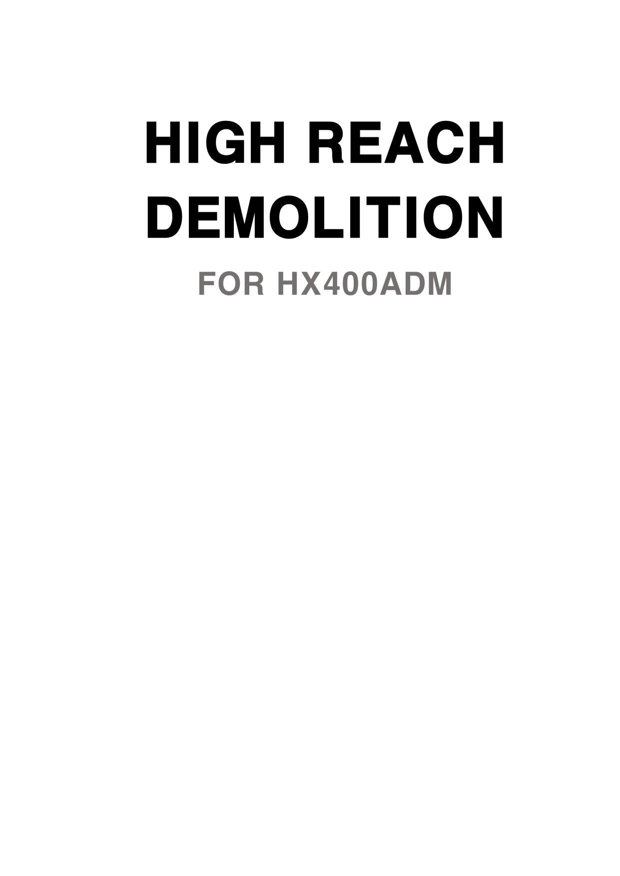 Hyundai HX400A DM CRAWLER EXCAVATOR Operators Maintenance Manual