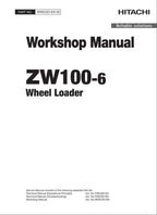 Hitachi ZW100-6 Wheel Loader Workshop Manual