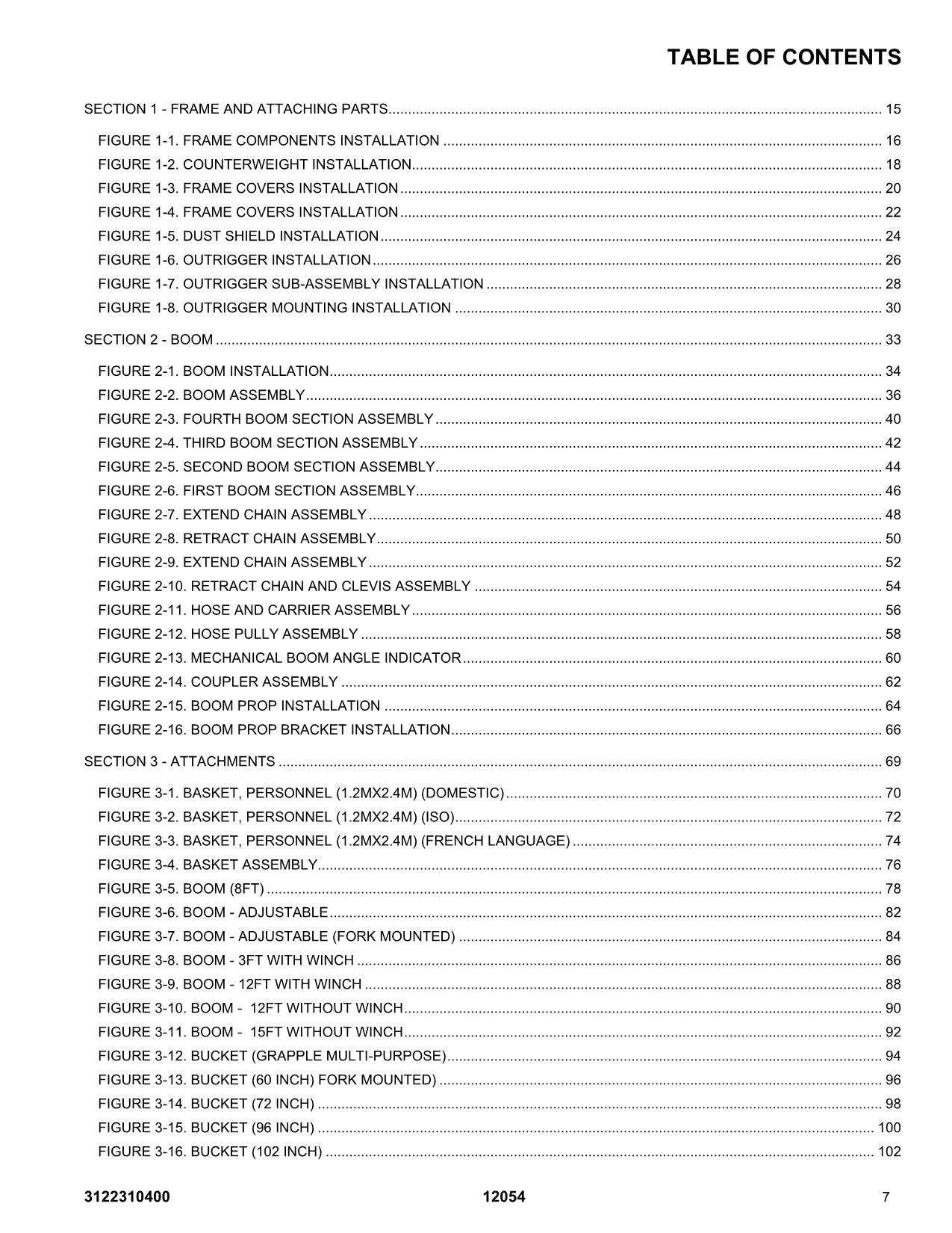 SKYTRAK 12054 Telehandler Parts Catalog Manual
