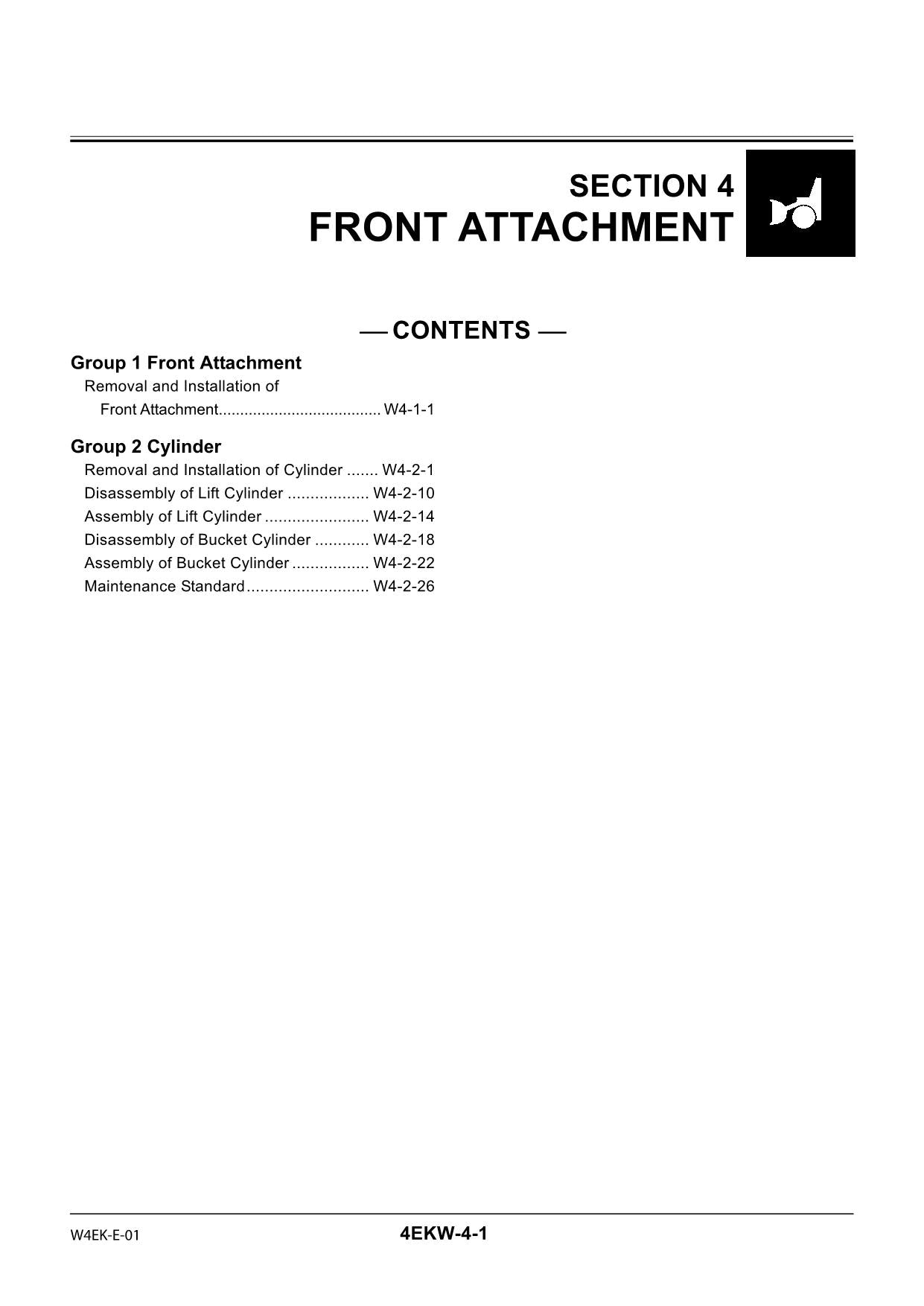 Hitachi ZW30 ZW40 ZW50 Wheel Loader Workshop Manual